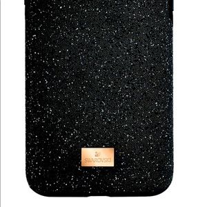 Authentic Swarovski black crystal phone case.